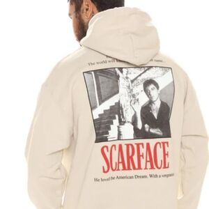 Scarface Movie Poster Beige Hoodie
